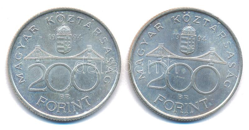 1994. 200Ft 'Deák' (2x) T:AU Adamo F13.1 - Image 2