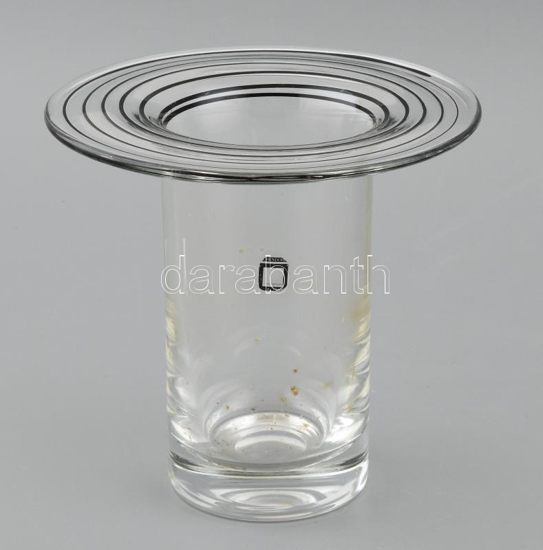 Chendorf retro design üveg váza. Jelzett, hibátlan. m: 15 cm, d: 16 cm