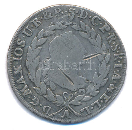 Német Államok / Bajorország 1767A 20kr Ag 'III. Miksa' T:F patina, fny. German States / Bavaria 1767A 20 Kreuzer Ag 'Maximilian III' C:F patina Krause KM#528.2