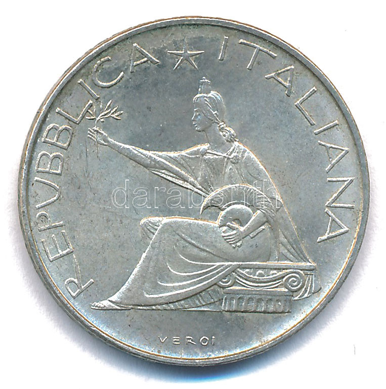 Olaszország 1961. 500L Ag 'Olasz egység centenáriuma' T:AU patina Italy 1961. 500 Lire Ag 'Italian Unification Centennial' C:AU patina Krause KM#99 - Image 2