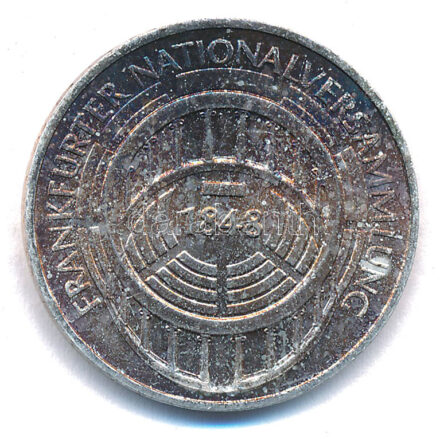 NSZK 1973G 5M Ag 'A Frankfurti Parlament 125. évfordulója' T:1- patina FRG 1973G 5 Mark Ag '125th Anniversary - Frankfurt Parliament' C:AU patina Krause KM#137