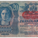 1913. 20K II. kiadás, piros 'DEUTSCHÖSTERREICH' felülbélyegzéssel T:II Adamo K18B - Image 2