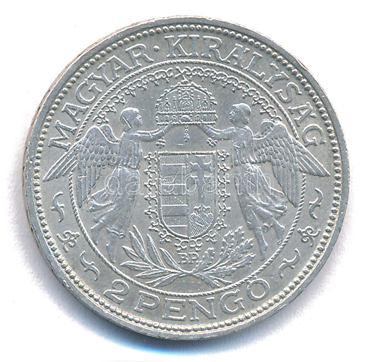 1938. 2P Ag 'Madonna' T:1- kis ph. patina Adamo P7 - Image 2