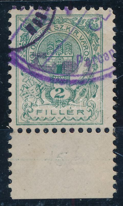 1919 Kolozsvár helyi illetékbélyeg 2f Lei felülnyomással