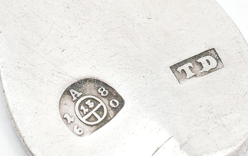 Antik ezüst (Ag) kiskanál 3 db Bécs, 1836,1860 jelzett TD mesterjeggyel össz 81 g - Image 2