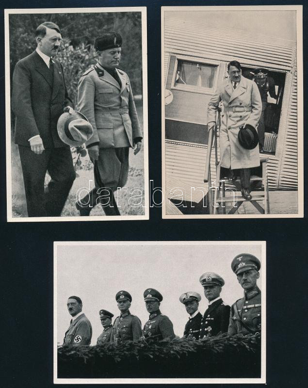 cca 1940 Adolf Hitler gyűjtőkép, 12 db, németül feliratozva, 9×12 cm - Image 3