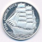 Németország 1995. 'Gorch Fock 1958' jelzetlen Ag emlékérem (9,93g/0.585/30mm) T:PP ujjlenyomat Germany 1995. 'Gorch Fock 1958' unmarked Ag commemorative medallion (9,93g/0.585/30mm) C:PP fingerprints