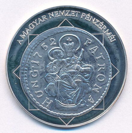 DN 'A magyar nemzet pénzérméi - Az utolsó magyar ezüst dénár 1740-1780' jelzetlen Ag emlékérem tanúsítvánnyal (10,37g/0.999/35mm) T:PP patina