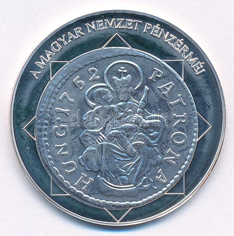 DN 'A magyar nemzet pénzérméi - Az utolsó magyar ezüst dénár 1740-1780' jelzetlen Ag emlékérem tanúsítvánnyal (10,37g/0.999/35mm) T:PP patina