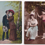 20 db RÉGI romantikus képeslap vegyes minőségben: szerelmes párok / 20 pre-1945 romantic postcards in mixed quality: couples in love