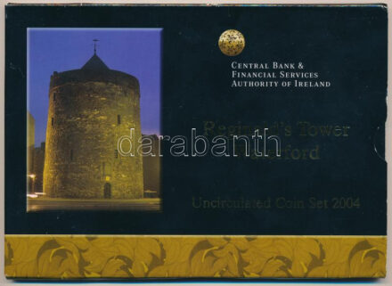 Írország 2004. 1c-2E (8xklf) forgalmi szett 'Reginald's Tower Waterford' díszkiadásban T:UNC Ireland 2004. 1 Cent - 2 Euro (8xdiff) coin set in original 'Reginald's Tower Waterford' packing C:UNC