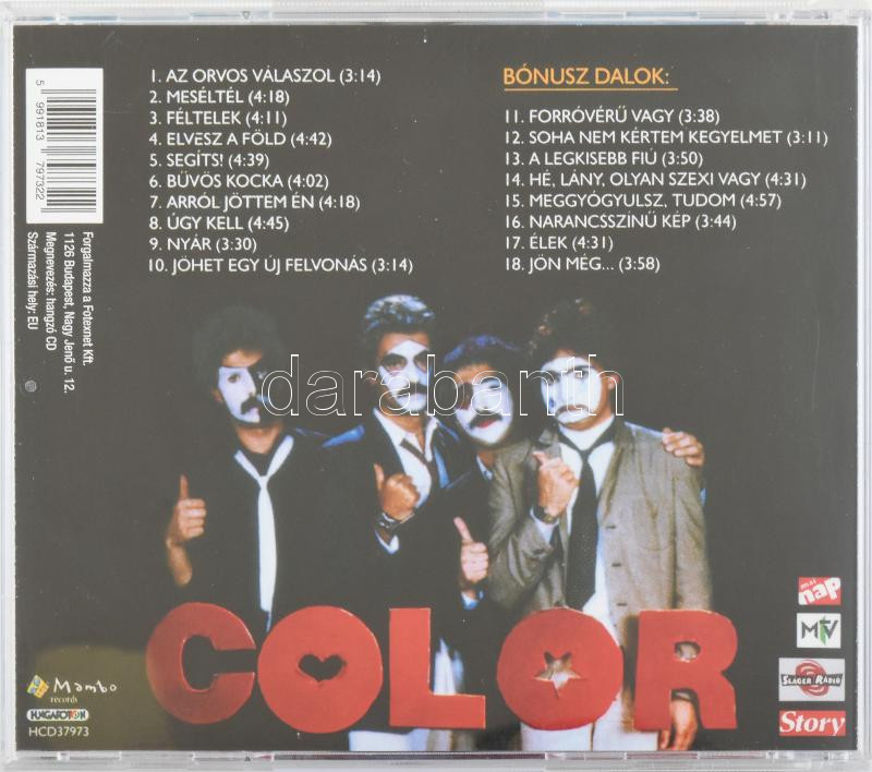 Color (6) - Új Színek album Hungaroton Mambo Records CD, Album, 1999 - Image 2