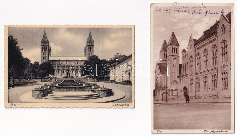Pécs - 4 db régi képeslap - Image 2