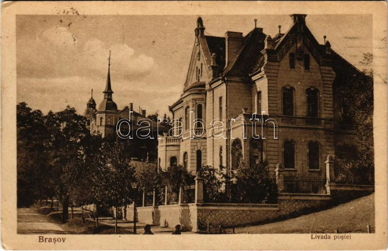 1922 Brassó, Kronstadt, Brasov; Livada postei / Postwiese / Postarét / villa (EK)