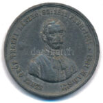 1861. 'Széki Gróf Teleki László halálának emlékéül' Sn emlékérem (41mm) T:VF oxidáció Hungary 1861. 'Count László Teleki IV de Szék' Sn commemorative medallion (41mm) C:VF oxidation