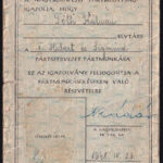 1948 Bp., pártmunkás igazolvány, Magyar Kommunista Párt, Kádár János aláírásával, fénykép nélkül, kissé foltos, apró lapszéli szakadásokkal - Image 2