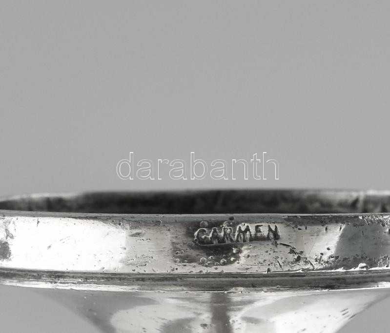 Carmen ezüstözött sörbet / fagyis készlet, jelzett, minimális deformálódás, m: 9,5 cm - Image 3