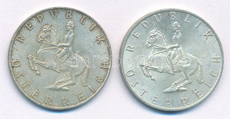 Ausztria 1960-1966. 5Sch Ag (2x) T:XF Austria 1960-1966. 5Sch Ag (2x) C:XF Krause KM# 2889 - Image 2