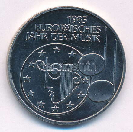 NSZK 1985F 5M Cu-Ni 'A zene európai éve' T:AU,XF FRG 1985F 5 Mark Cu-Ni 'European Year of Music' C:AU,XF Krause KM#162