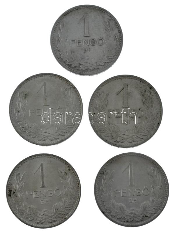 1926-1939. 1P Ag (5xklf) teljes sor! T:AU,XF patina Adamo P6 - Image 2