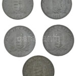1926-1939. 1P Ag (5xklf) teljes sor! T:AU-VF patina, kis ph Adamo P6