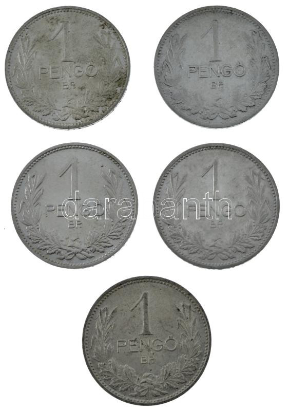 1926-1939. 1P Ag (5xklf) teljes sor! T:AU-VF patina, kis ph Adamo P6 - Image 2