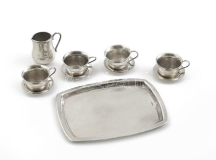 Ezüst (Ag) babakészlet, jelzett, nettó: 54,3 g