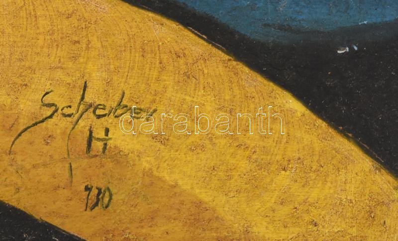 Scheiber H. 930 jelzéssel: Art Deco hölgy. Olaj, karton, kis sérüléssel, 56x48 cm - Image 3