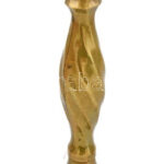 Réz gyertyatartó, csavart formájú, m: 19 cm