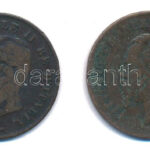 Olaszország 1861. 5c bronz 'II. Viktor Emánuel' (2xklf) 'M' és 'N' verdejellel T:F patina, ü. Italy 1861. 5 Centesimi bronze 'Vittorio Emanuele II' (2xdiff) with 'M' and 'N' mintmarks C:F patina, ding Krause KM#3