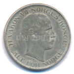 Norvégia 1916. 50ö Ag 'VII. Haakon' T:XF,VF patina Norway 1916. 50 Öre Ag 'Haakon VII' C:XF,VF patina Krause KM#374