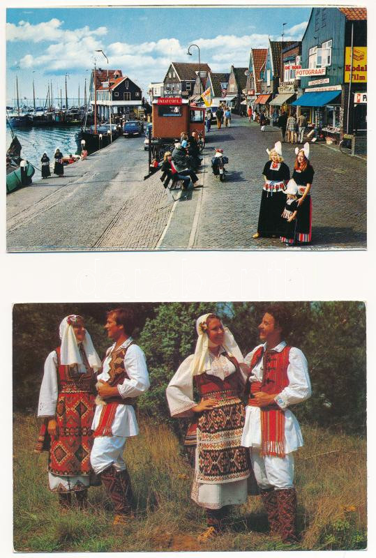 25 db MODERN népviseletes képeslap / 25 modern folklore motive postcards - Image 2
