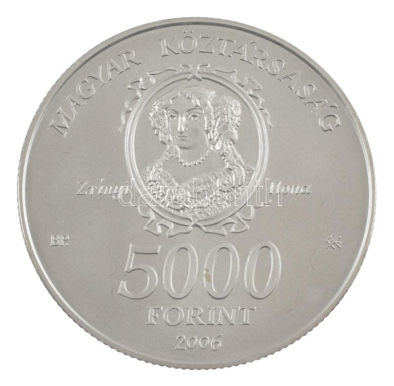 2006. 5000Ft Ag 'Munkácsi vár' kapszulában, dísztokban, tanúsítvánnyal T:BU Adamo EM202