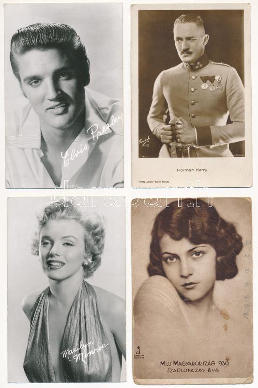 Színészek és színésznők - 21 db főleg modern képeslap / Actors and actresses - 21 mostly modern postcards