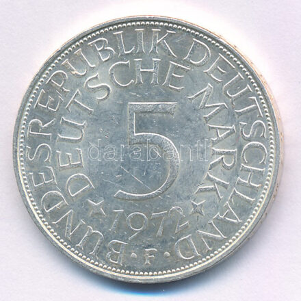 NSZK 1972F 5M Ag T:XF FRG 1972F 5 Mark Ag C:XF Krause KM# 112.1