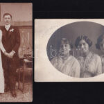 cca 1910-15 Portrék, 4 db erdélyi fotólap (Lupény, Koziarsky/Déva, Resica, Friss Lenke/Szatmár). 14x9 cm. - Image 2