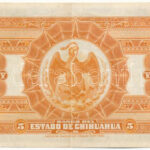 Mexikó / El Banco del Estado de Chihuahua 1913. 5P T:F Mexico / El Banco del Estado de Chihuahua 1913. 5 Pesos C:F Krause P#S132 - Image 2
