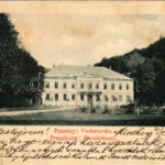1898 (Vorläufer) Pozsony, Pressburg, Bratislava; Vaskutacska, Ferdinánd király vasfürdő. Ottmar Zieher 1898. / Eisenbrünnel (Eisenbründl), König Ferdinand Eisenbad / Zelezná Studienka / spa, bathhouse (vágott / cut)