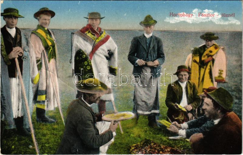 Hortobágy, Pásztor tűznél (gyűrődés / crease)