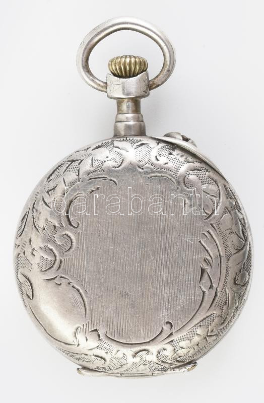 Ezüst női mechanikus zsebóra, szép állapot,működik, d: 29 mm - Image 2