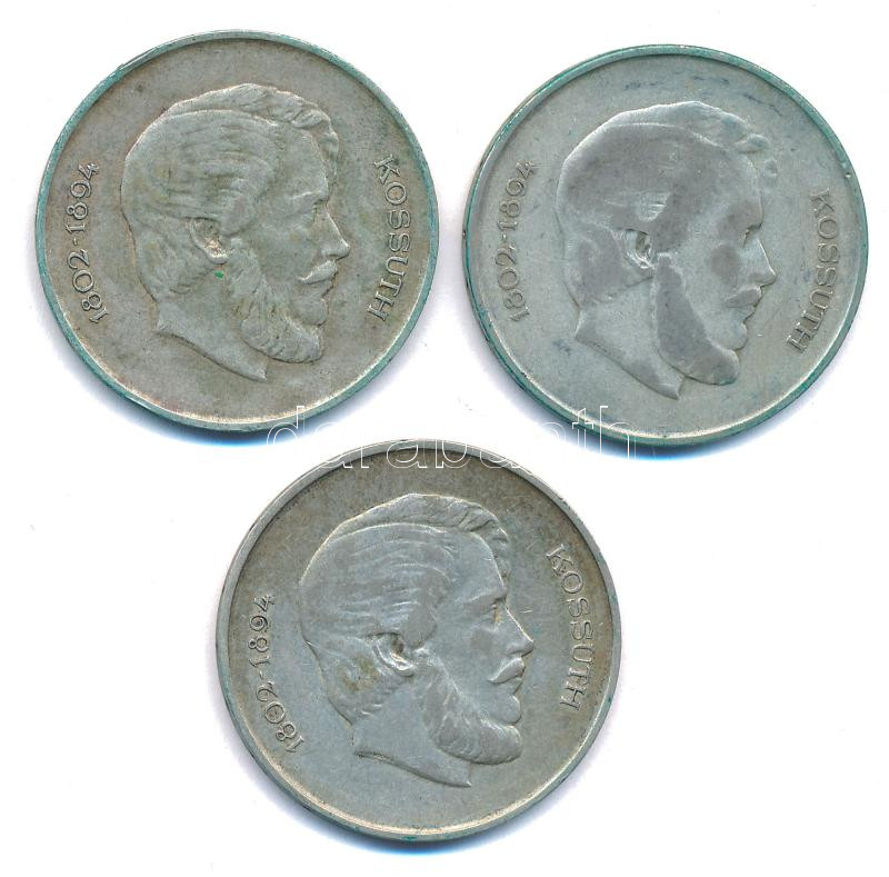1947. 5Ft Ag 'Kossuth' (3x) T:VF,F patina Adamo F8.1