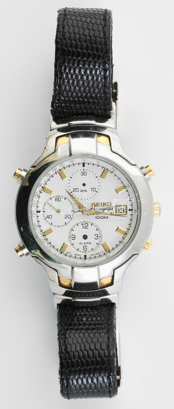 Seiko Cronograph karóra, nem jár, hiányzó mutatók, d: 4 cm - Image 2