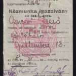 1948 Kispest, közmunka igazolvány