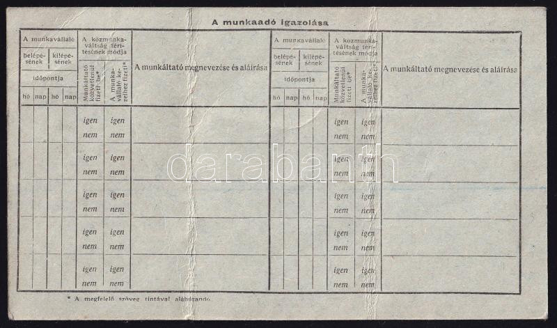 1948 Kispest, közmunka igazolvány - Image 3