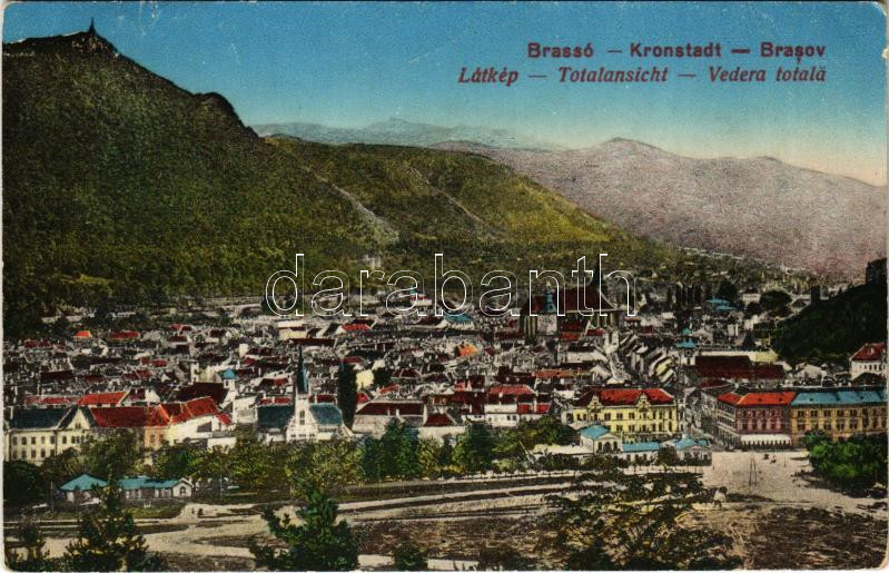 Brassó, Kronstadt, Brasov; látkép / Totalansicht / vedera totala / general view (EK)