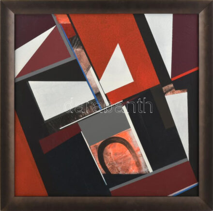 Koppány Attila (1947-): Kazamata, 2022. Akril, vászon. Jelezve a hátoldalon. Fakeretben. 50x50 cm.