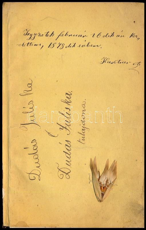 1878 Kézzel írt füzet, megviselt állapotban