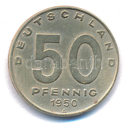 NDK 1950A 50pf Al-bronz T:XF,VF GDR 1950A 50 Pfennig Al-bronze C:XF,VF Krause KM#4