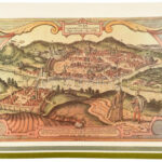 Buda, Eger, Hatvan és Szolnok 16-17. századi látképe, 4 db nagyméretű, színes reprint, 47x33 cm - Image 2