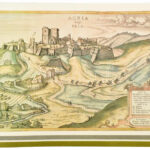 Buda, Eger, Hatvan és Szolnok 16-17. századi látképe, 4 db nagyméretű, színes reprint, 47x33 cm - Image 4